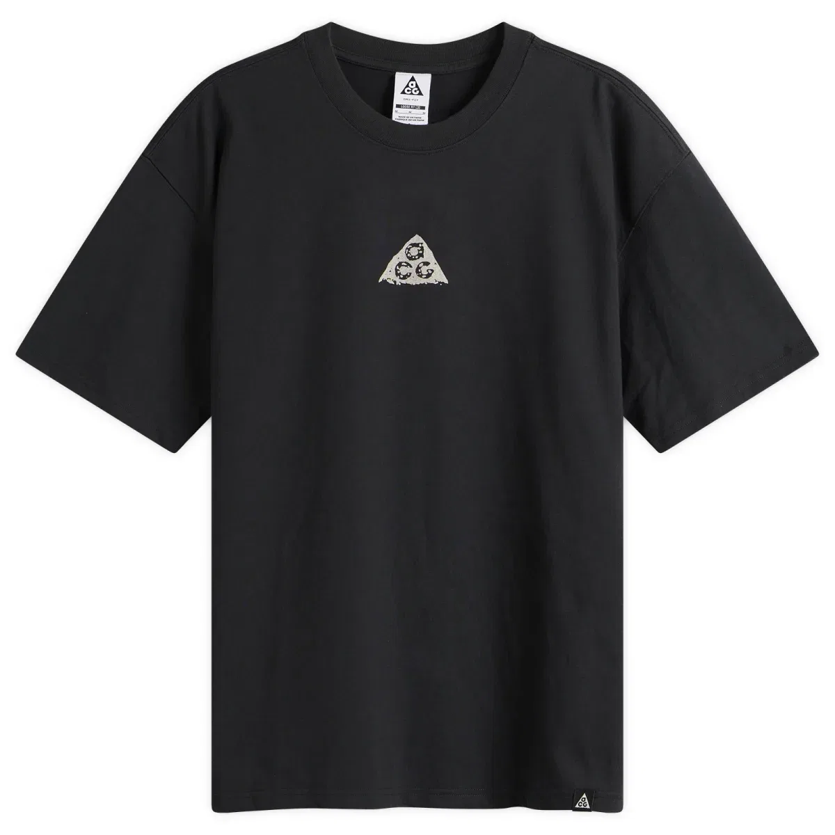 Футболка с принтом Acg Stacked Rocks Nike, Black & Light Orewood Brown