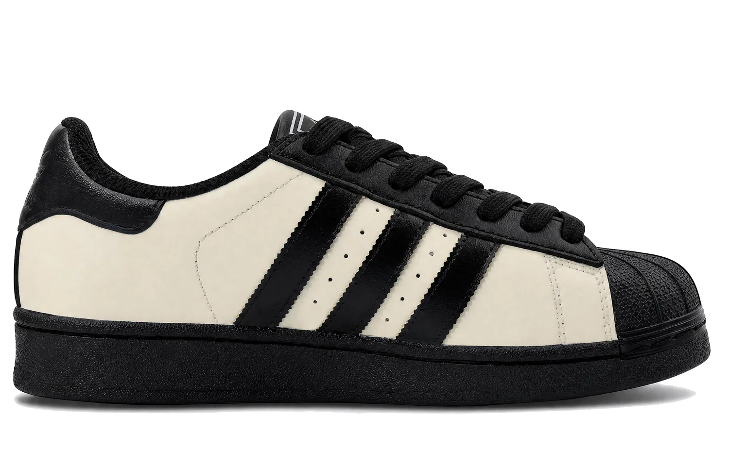 Детские кроссовки для скейтбординга с кастомизированным дизайном Adidas Originals Superstar 2, Beige Black — фото 4