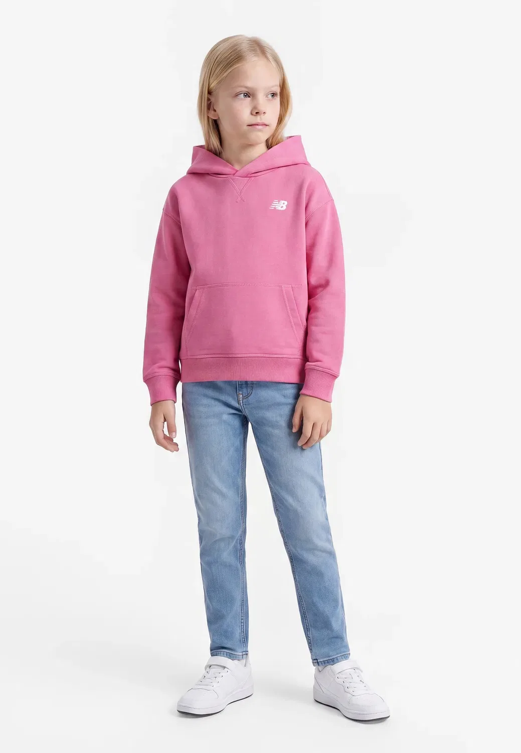 Худи с небольшим логотипом - худи New Balance, Pink Eraser
