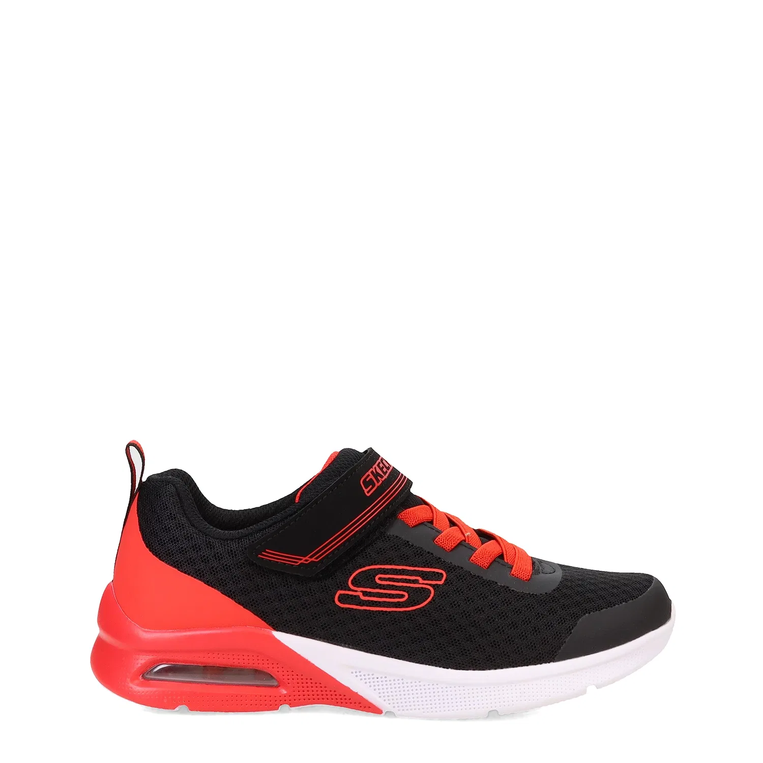Детские кроссовки для мальчиков с принтом Microspec Max - Gorvix Skechers, Black Textile Red Trim — фото 3
