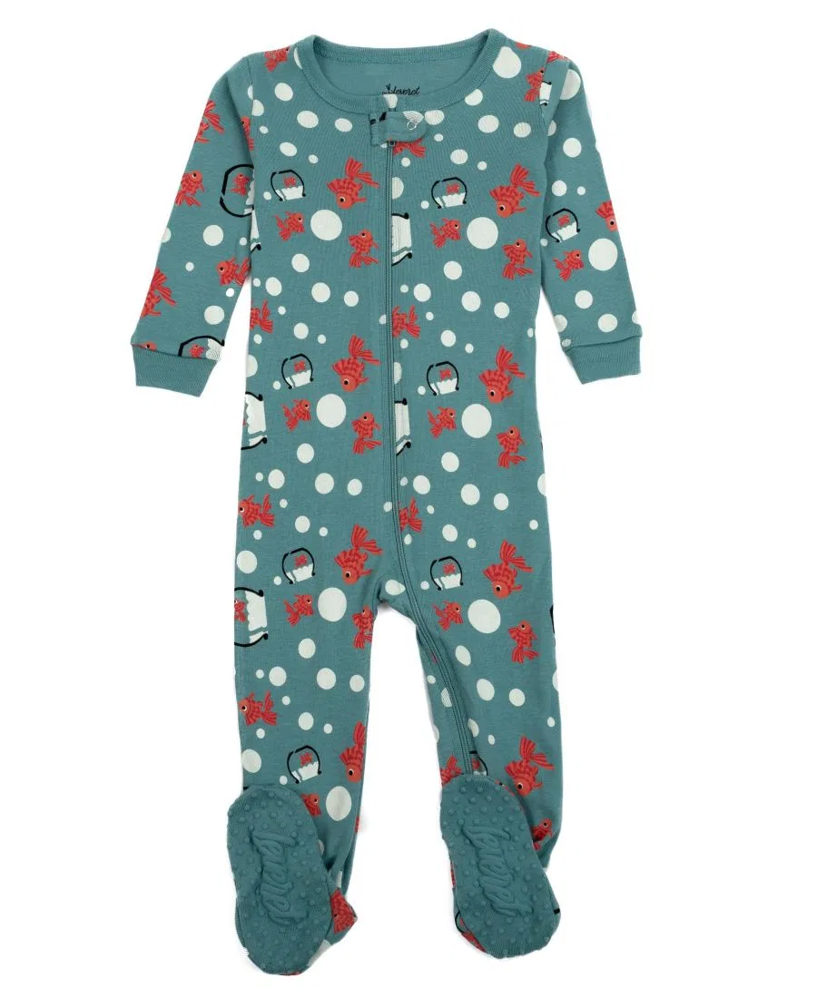 Боди-комбинезон с длинным рукавом, модель Sleep n Play Leveret, Fish Bowl Blue