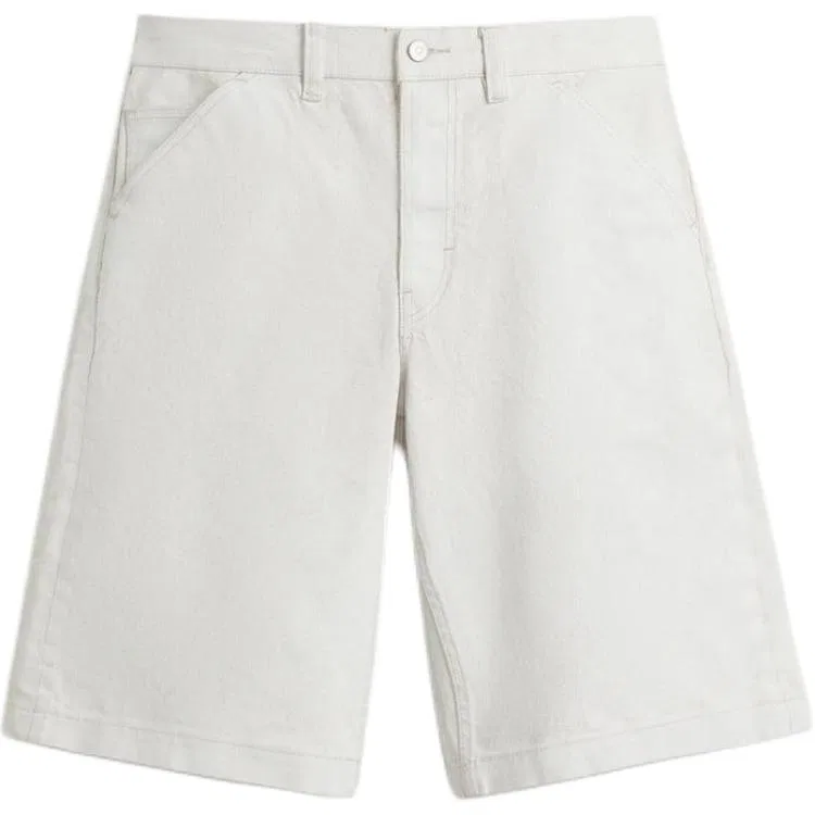 Мужские джинсовые шорты с белым цветом ZARA, White