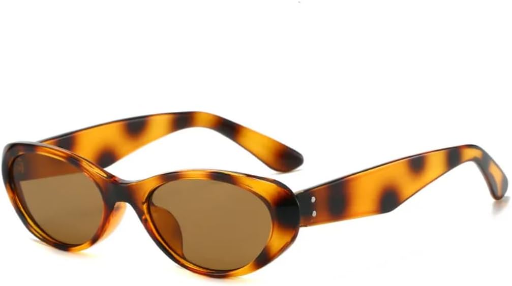 

Солнцезащитные очки с защитой UV400 | «Кошачий глаз», заклепки, леопардовый принт | для женщин и мужчин, для занятий спортом на открытом воздухе и вождения DSVIGF, Leopard Tea