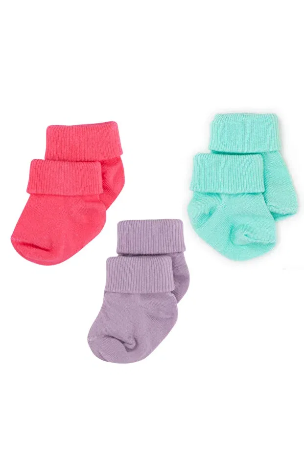 Детские носки для новорожденных из бамбука 3 шт New Year's Eve Glam Novibaby, Purple Candy — фото 3
