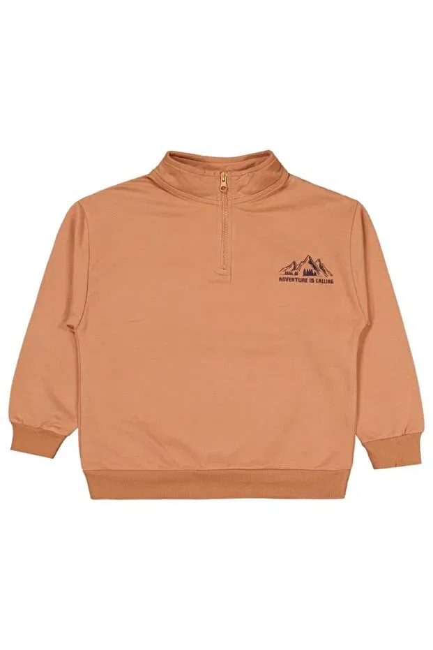 Детское худи для мальчиков с принтом Mountain printed Civil Boys, Cinnamon