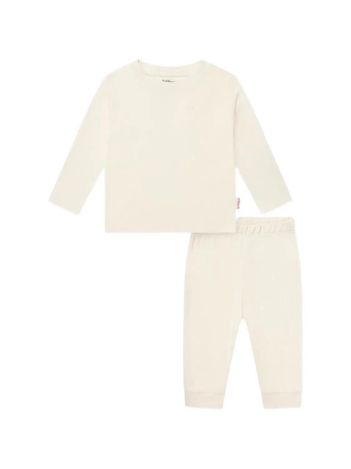 Комплект из топа и брюк на кнопках Tiffany Kids, нейтральные цвета