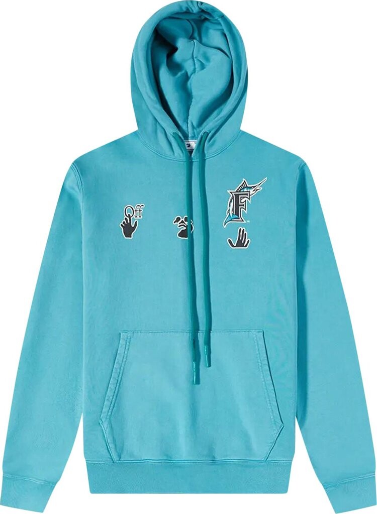 

Худи Off-White MLB Miami Marlins Hoodie 'Lake Blue/Black', синий