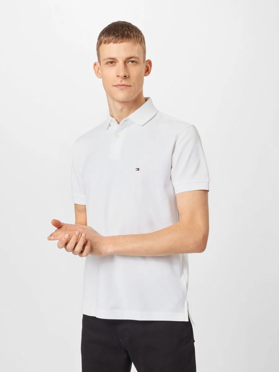 Рубашка TOMMY HILFIGER 'CORE 1985 REGULAR POLO' белого цвета — фото 2