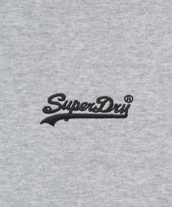 Худи на молнии, базовое, Superdry, светло-меланжевый серый — фото 4