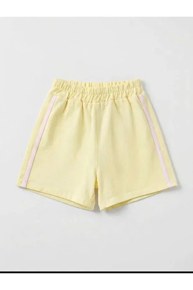 Детские спортивные шорты для девочек хлопковые Basics Mirkidsclub, Yellow