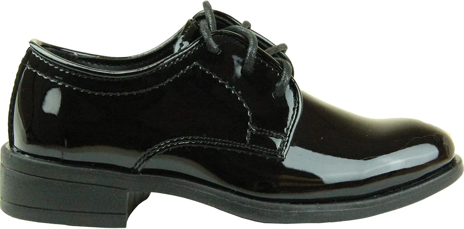 Детские туфли-оксфорды на шнуровке VANGELO, Black Patent — фото 4