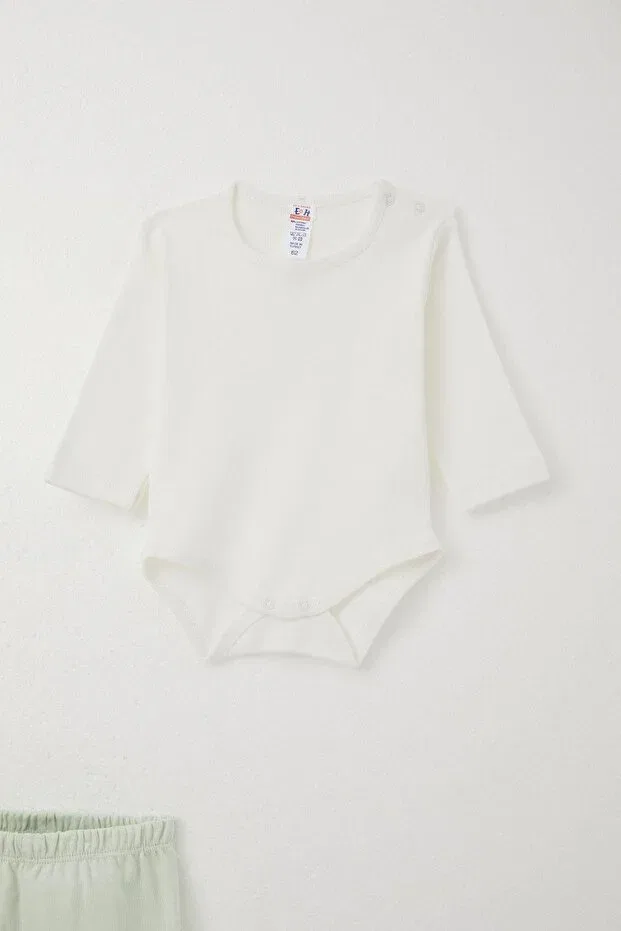 Детский комплект боди для мальчиков с принтом Sportswear Breeze, Water Green — фото 4