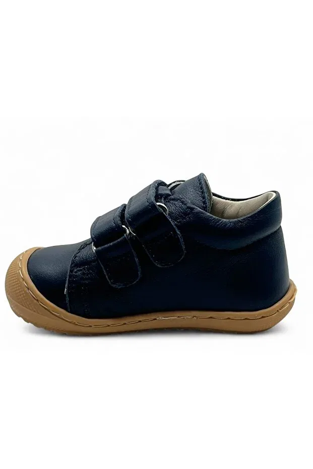 Детские кожаные туфли для девочек с ортопедической стелькой Perlina, Navy Blue — фото 4