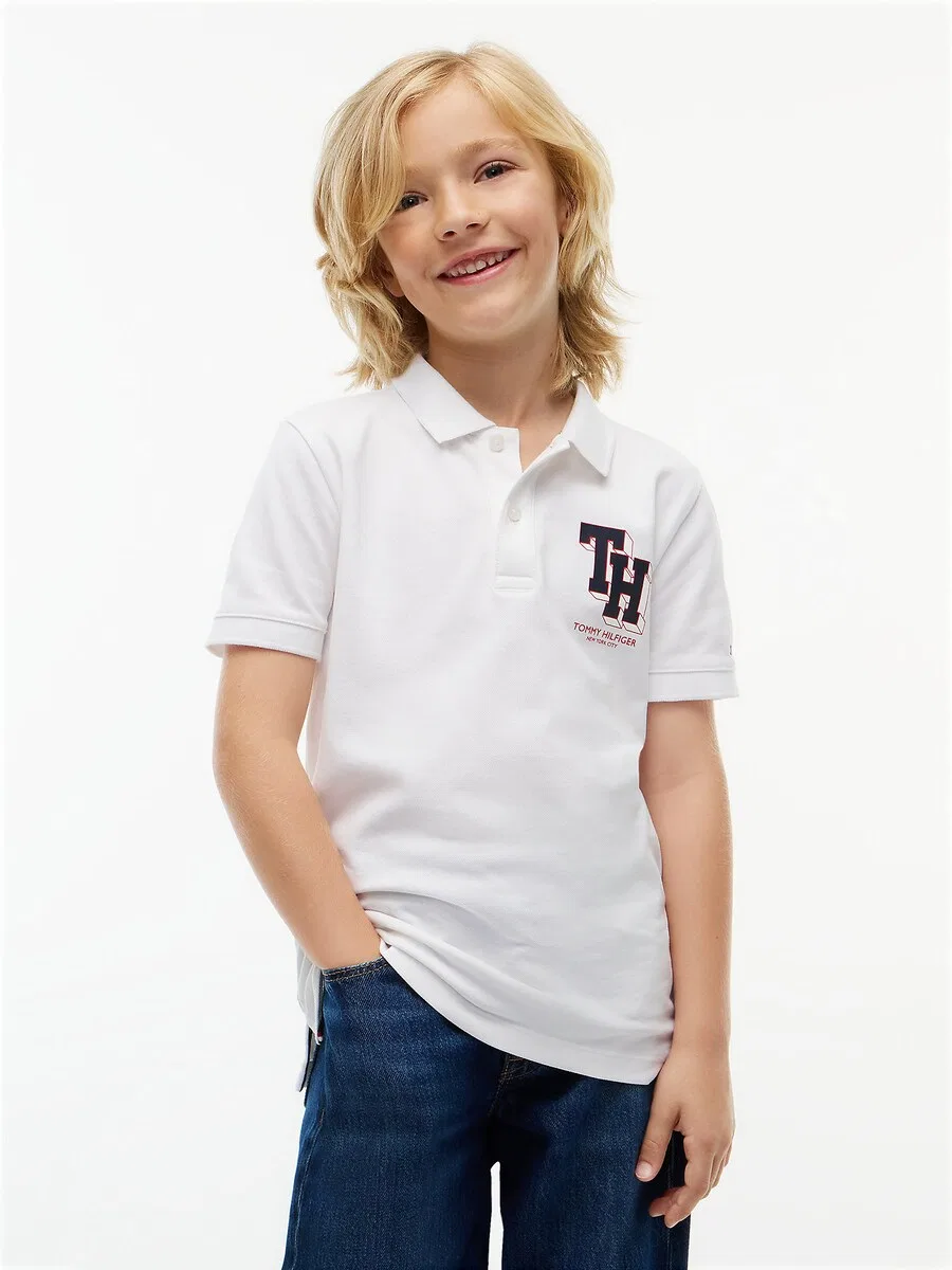 Футболка TOMMY HILFIGER белого цвета — фото 2