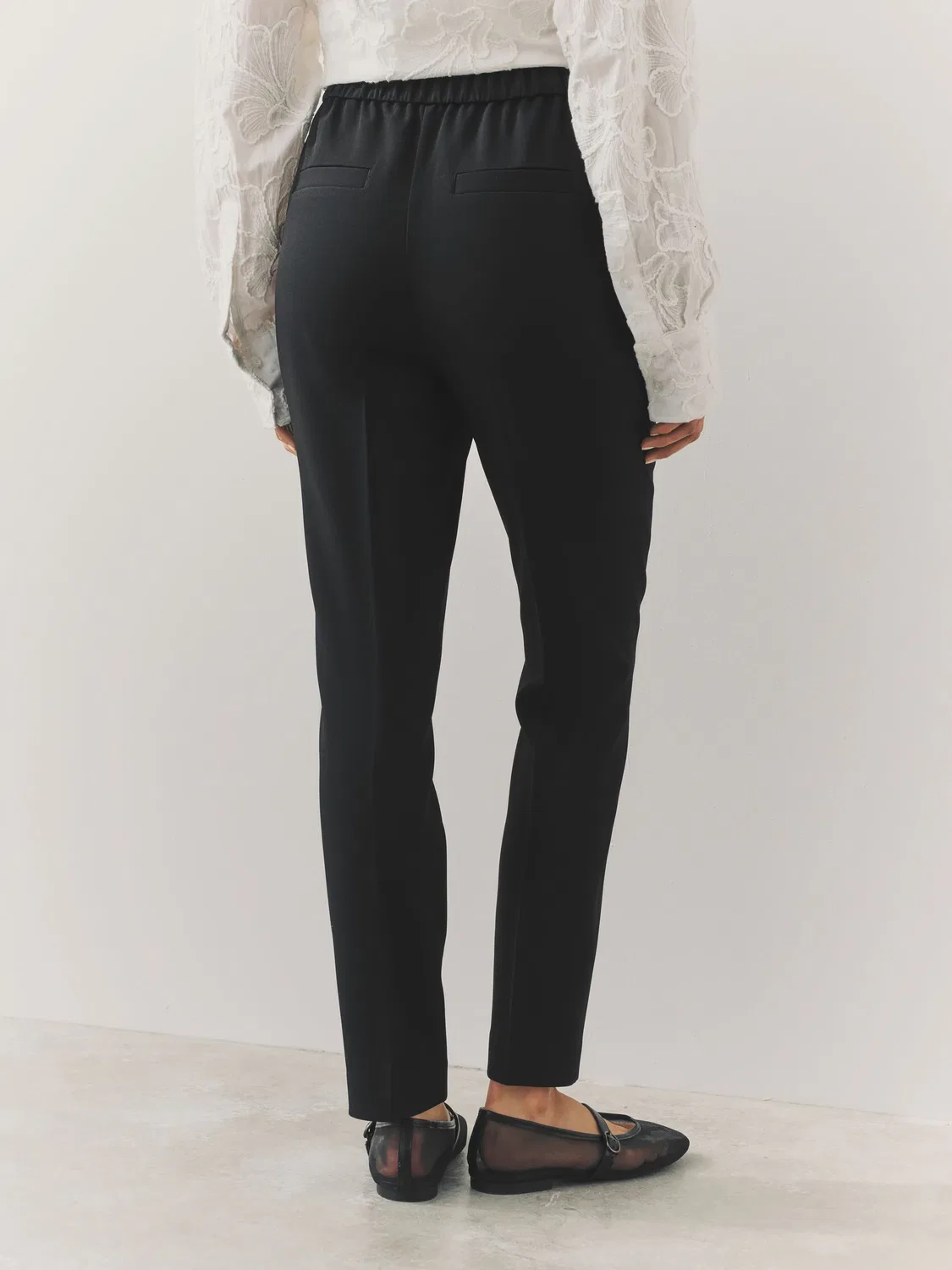 Брюки зауженные Black Skinny Fit Tailored Trousers Next, черный — фото 3