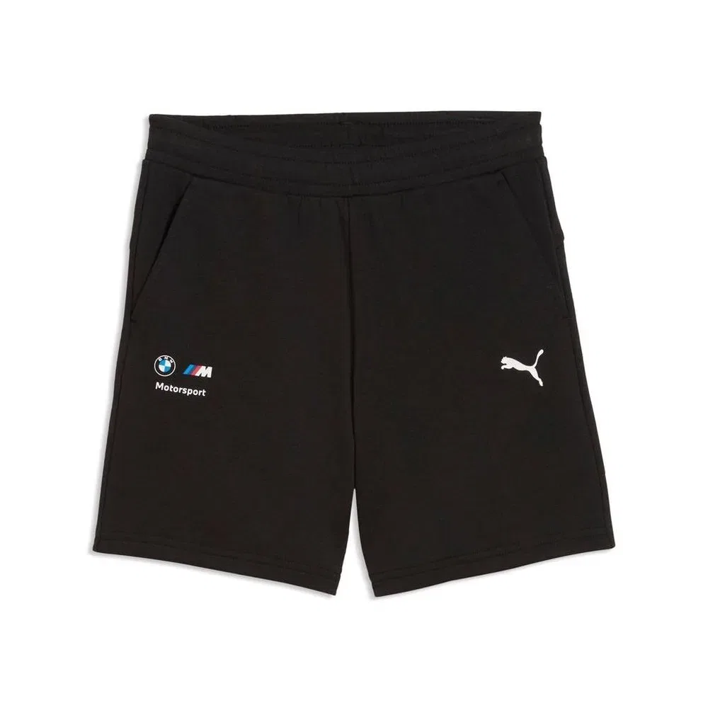 Шорты спортивные детские с принтом Bmw Mms Kids Ess Shorts Puma, черный