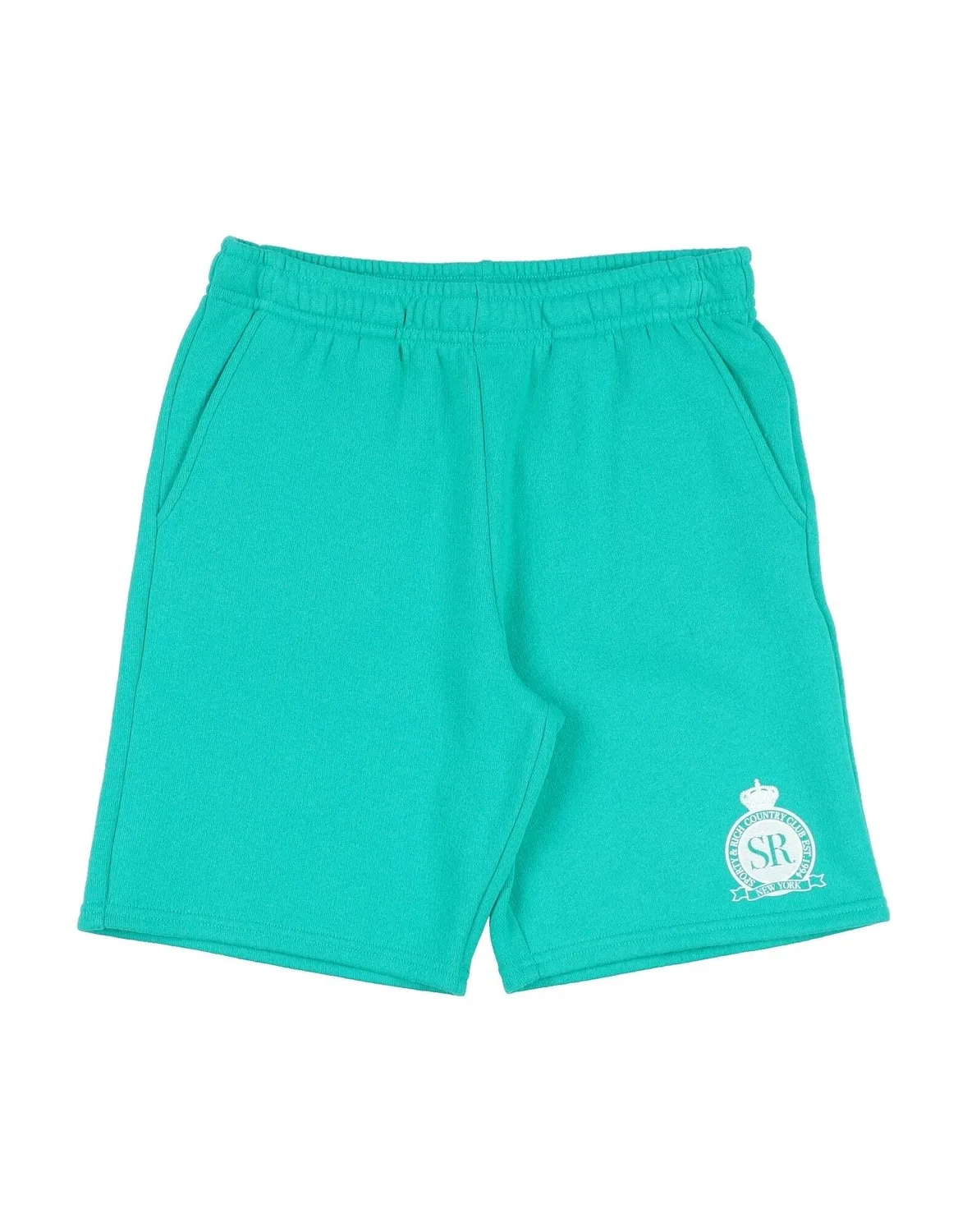 Детские шорты для мальчиков из флиса с принтом Sporty & Rich, Emerald Green