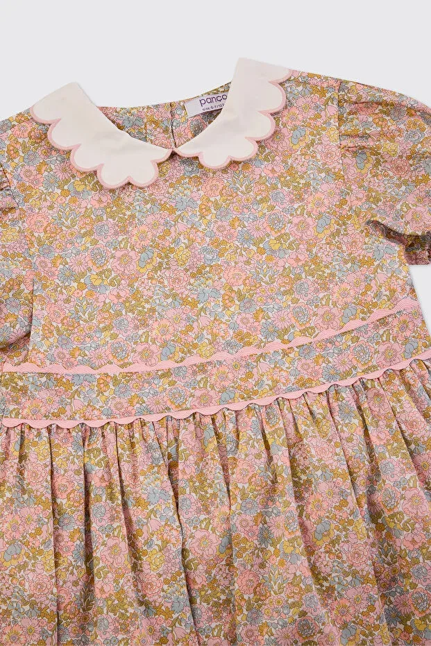 Детское платье для девочек хлопковое Liberty fabric floral patterned Panço, 142331 — фото 3