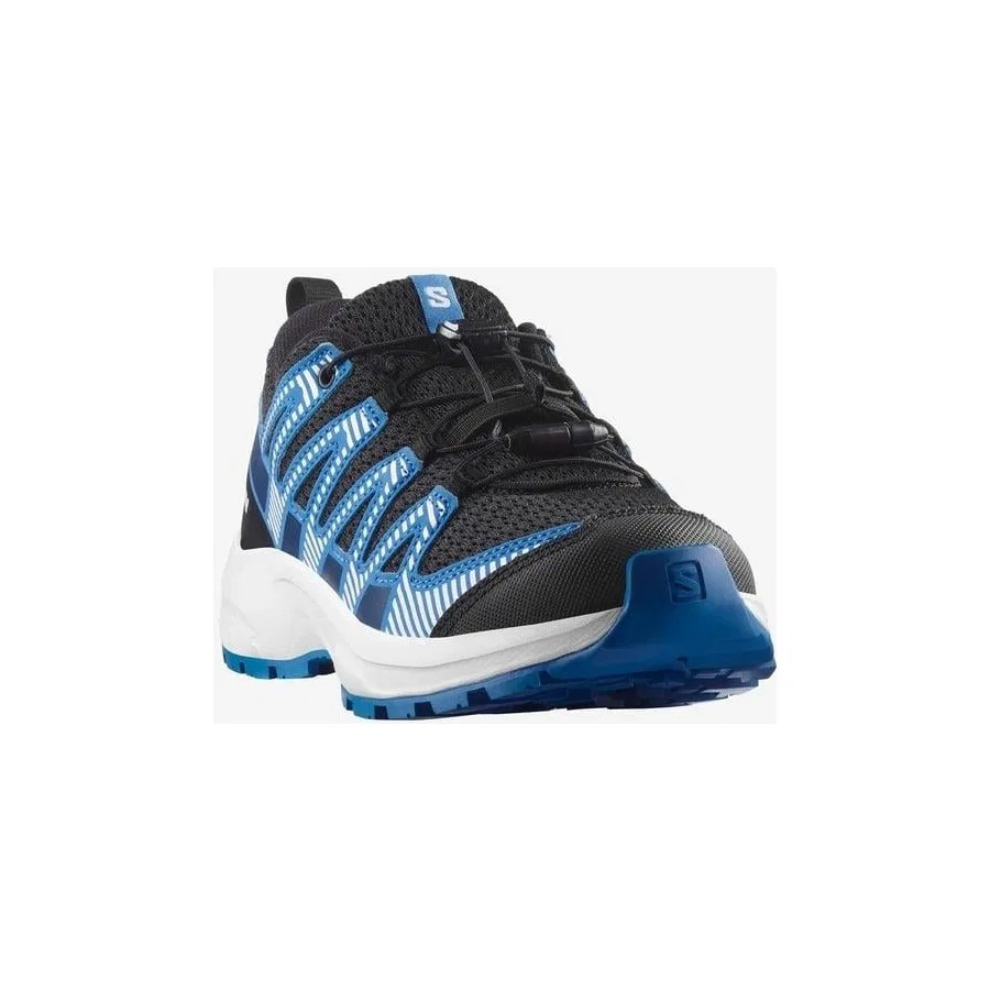 Детские кроссовки для outdoor с длинным шнурком Salomon Xa Pro V8 J, Черный — фото 4