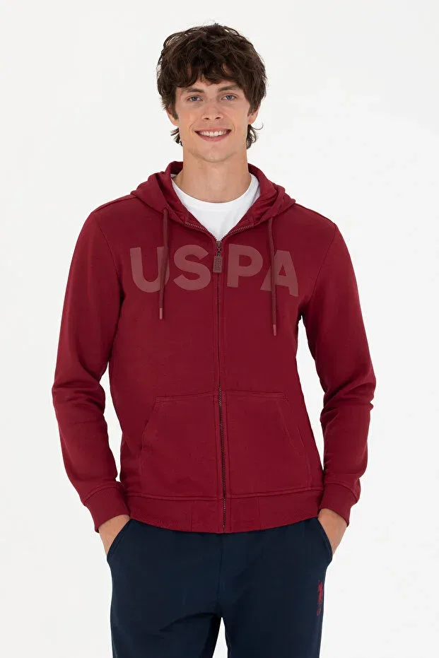 Мужской кардиган с капюшоном Sportswear U.S. Polo Assn., Красный