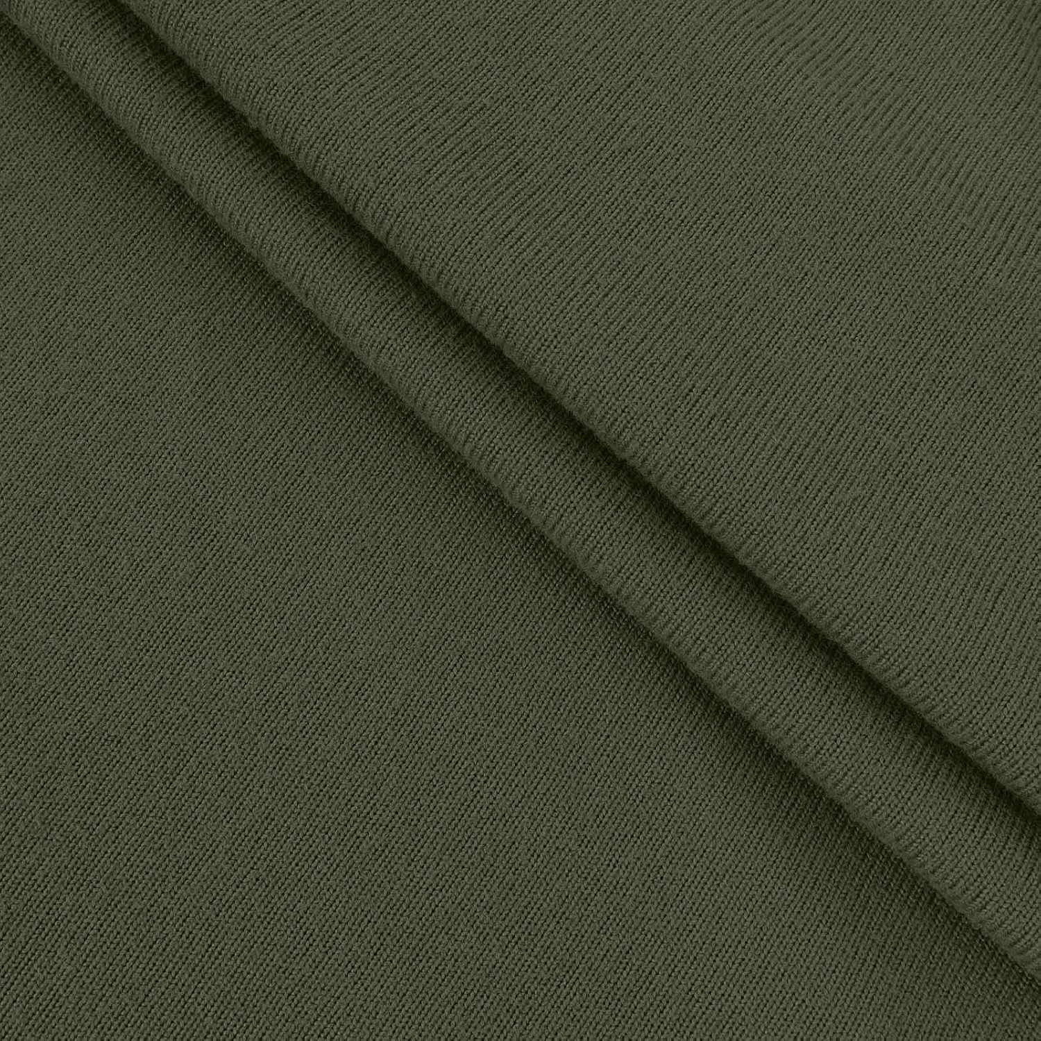 Мужская легкая джерси водолазка с четверть-застежкой, Army Green — фото 4
