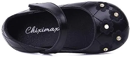 Детские балетки для девочек с принтом Flower Ballerina Flats Princess Dress Mary Jane Shoes Chiximaxu, Black — фото 3