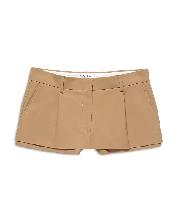 Женская мини-юбка из сатина Acne Studios, Camel Brown