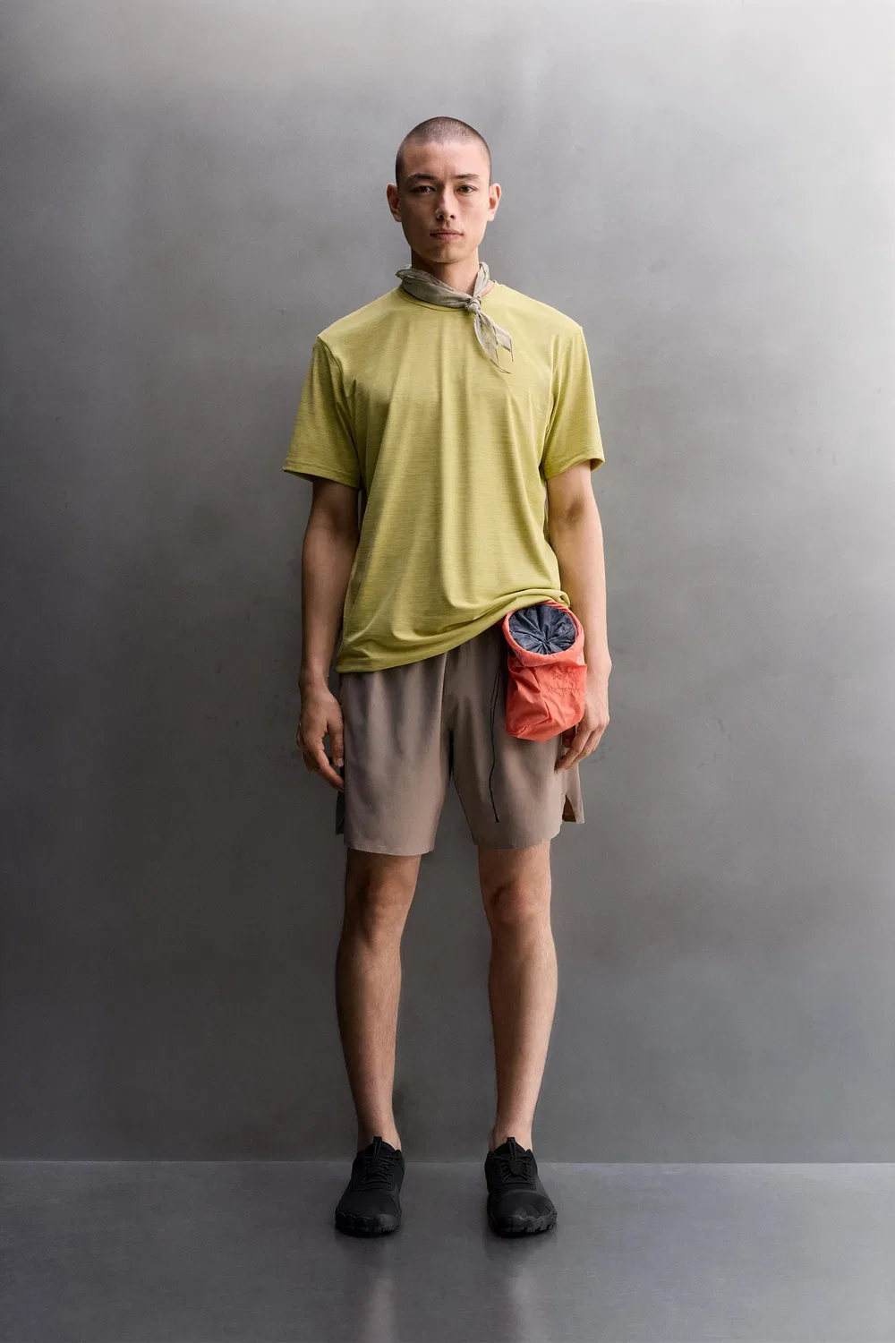Полосатая футболка из технического жаккарда ZARA, Yellow