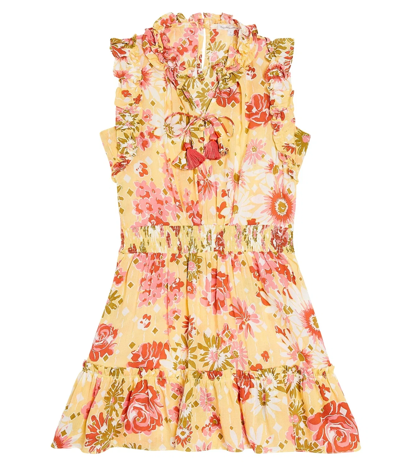 Платье без рукавов Triny Poupette St Barth Kids, Yellow 90's