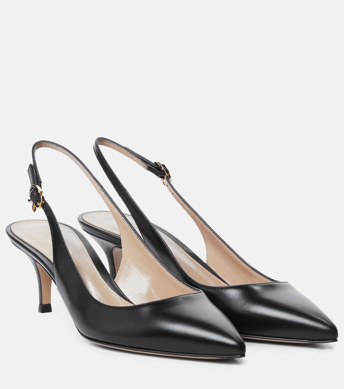Туфли-лодочки Ribbon Sling 55 с ремешком на пятке Gianvito Rossi, черный