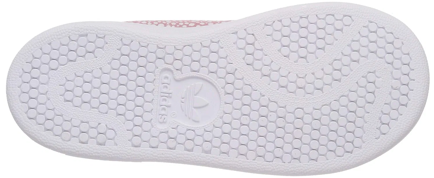 Детские кроссовки на шнуровке adidas Stan Smith El, Light Pink Light Pink Ftwr White — фото 4
