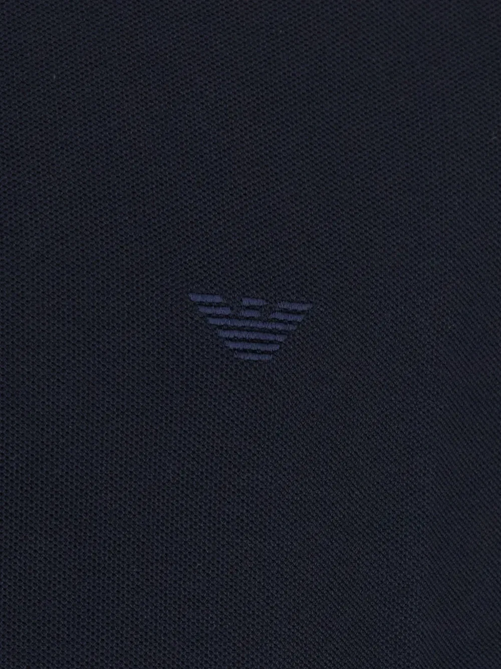 Рубашка-поло с вышитым логотипом и отстрочкой EMPORIO ARMANI, синий — фото 3