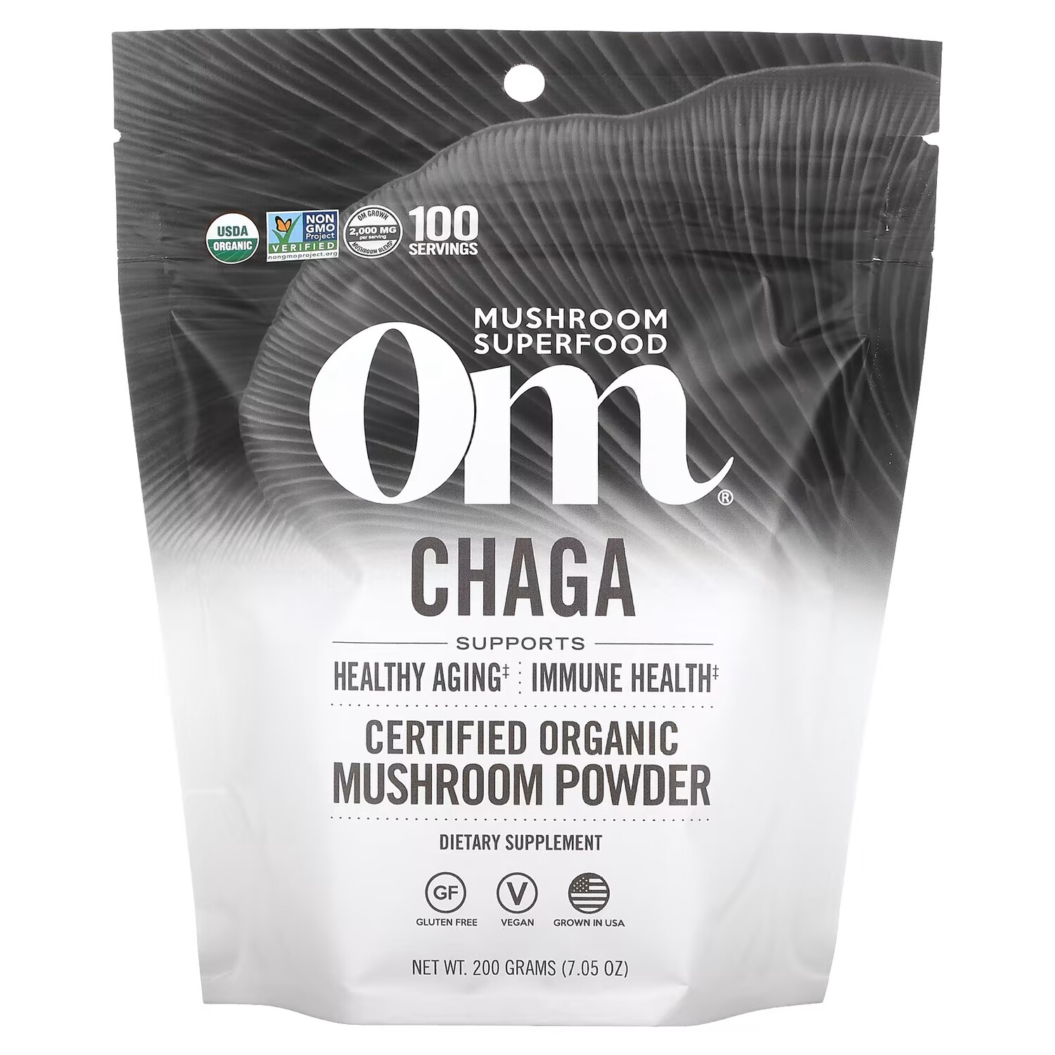 

Чага - Органический Грибной Порошок Om Mushrooms, 200 г