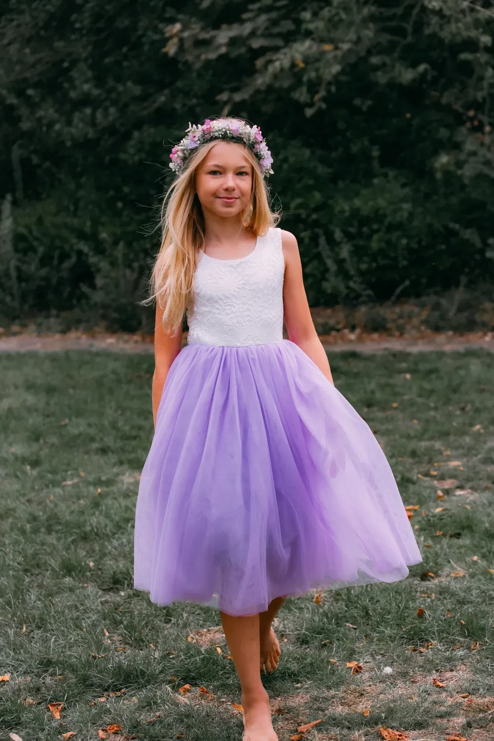 Платье-трапеция с принтом Bohemian Classic Tea Dress Uk Flower Girl Boutique, Lilac