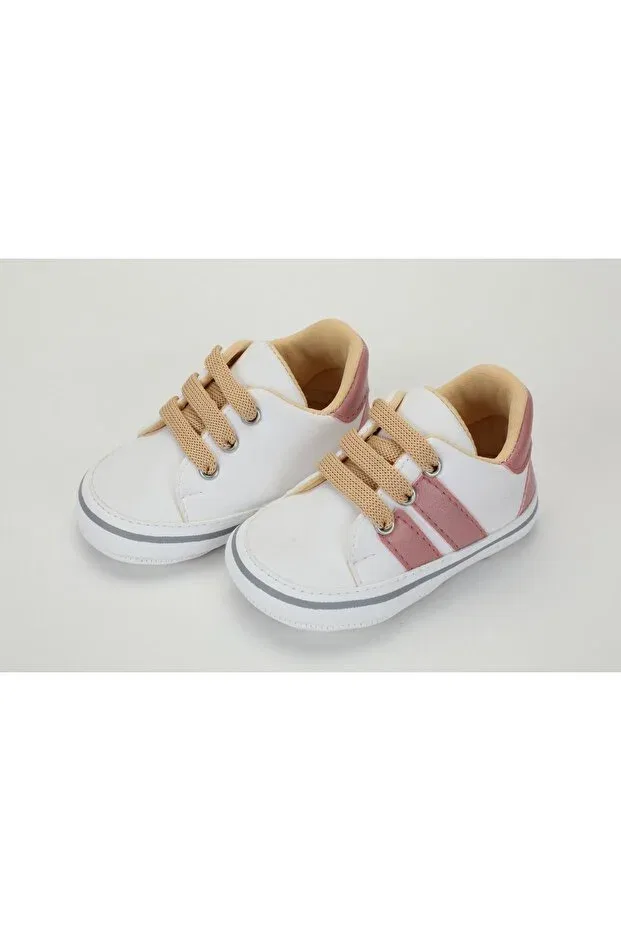 Детские пинетки для новорожденных со шнуровкой Baby Pattini, White — фото 3