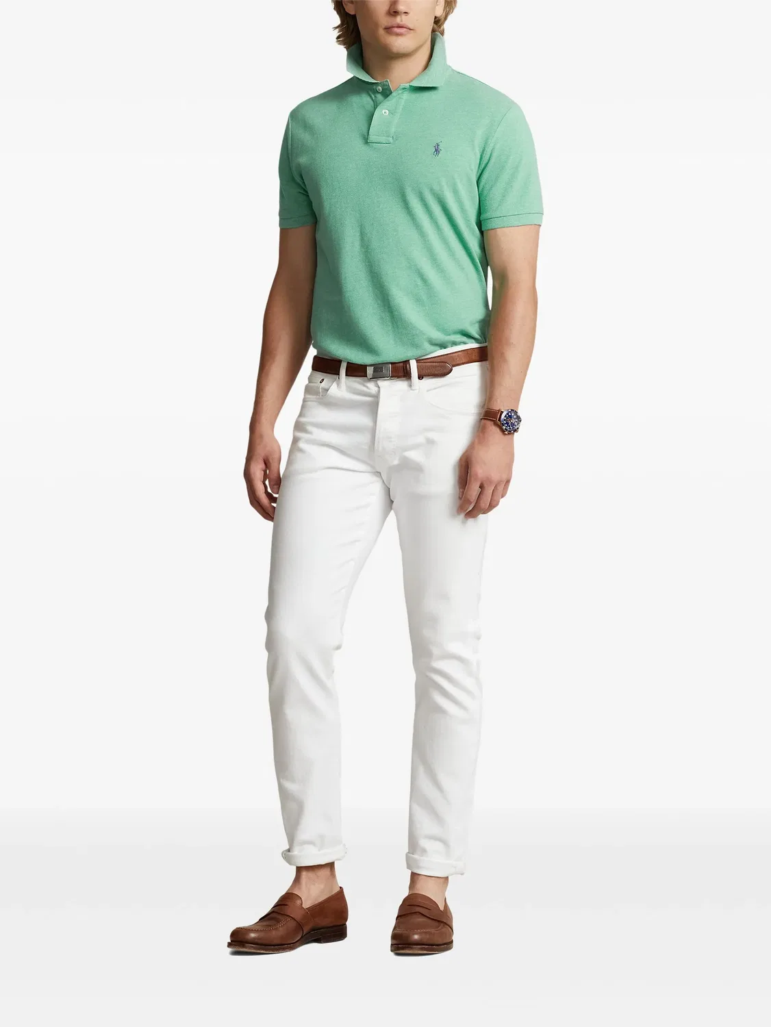 Рубашка поло с вышивкой Polo Pony Polo Ralph Lauren, зеленый — фото 2