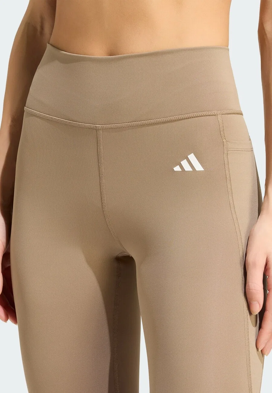 Спортивные брюки-скинни ADIDAS PERFORMANCE 'Opt Ess' бежевого цвета — фото 3