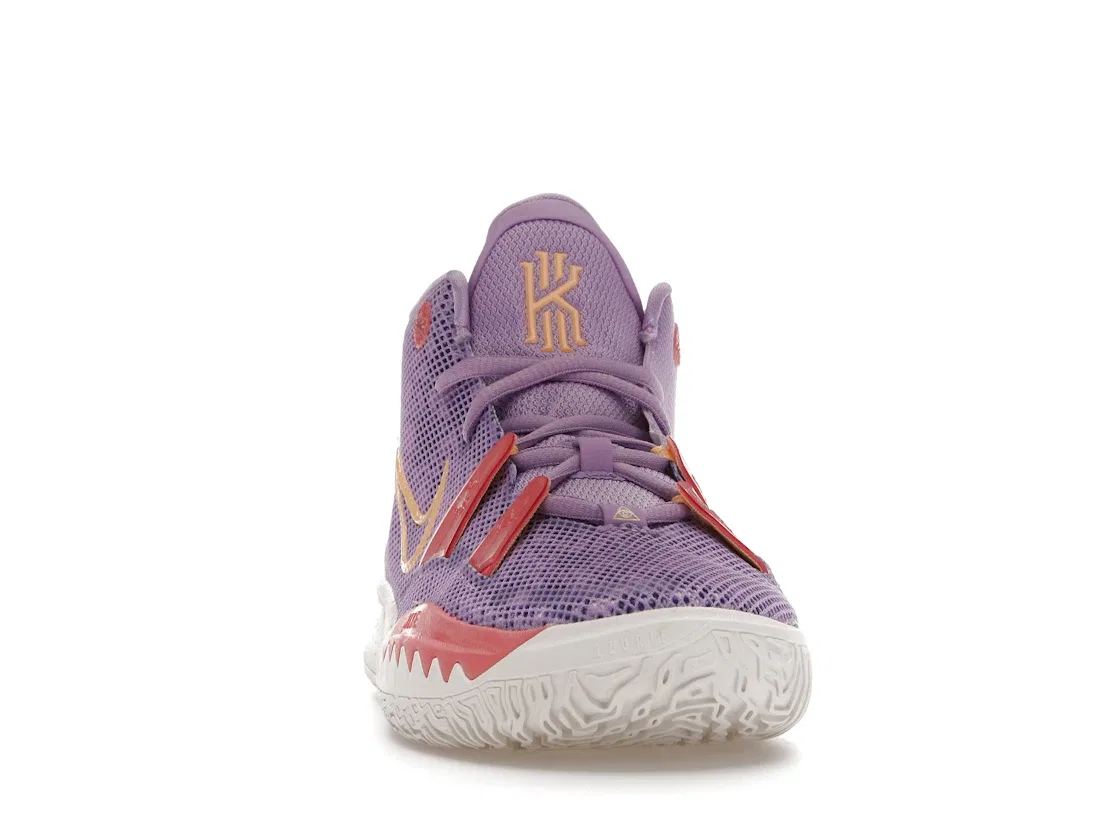 Детские кроссовки для девочек с высокими характеристиками Nike Kyrie 7 Nike, Lilac/Melon Tint-Indigo Burst-Sail — фото 2