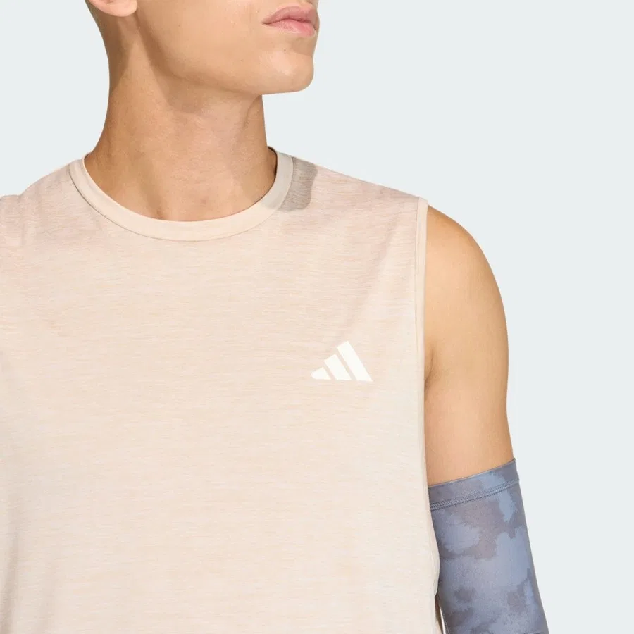 Мужской спортивный топ без рукавов Performance Soft Touch, adidas, Бежевый — фото 4