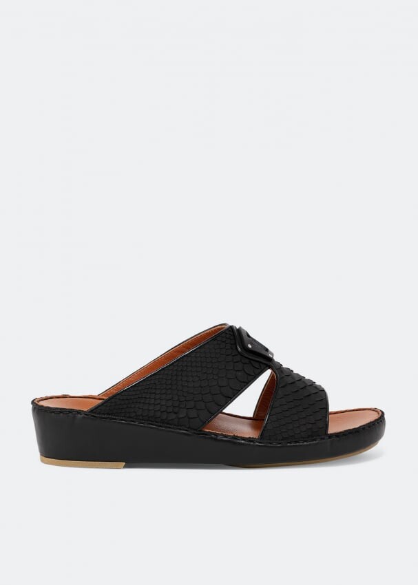 

Сандалии PRIVATE COLLECTION Peninsula python sandals, черный