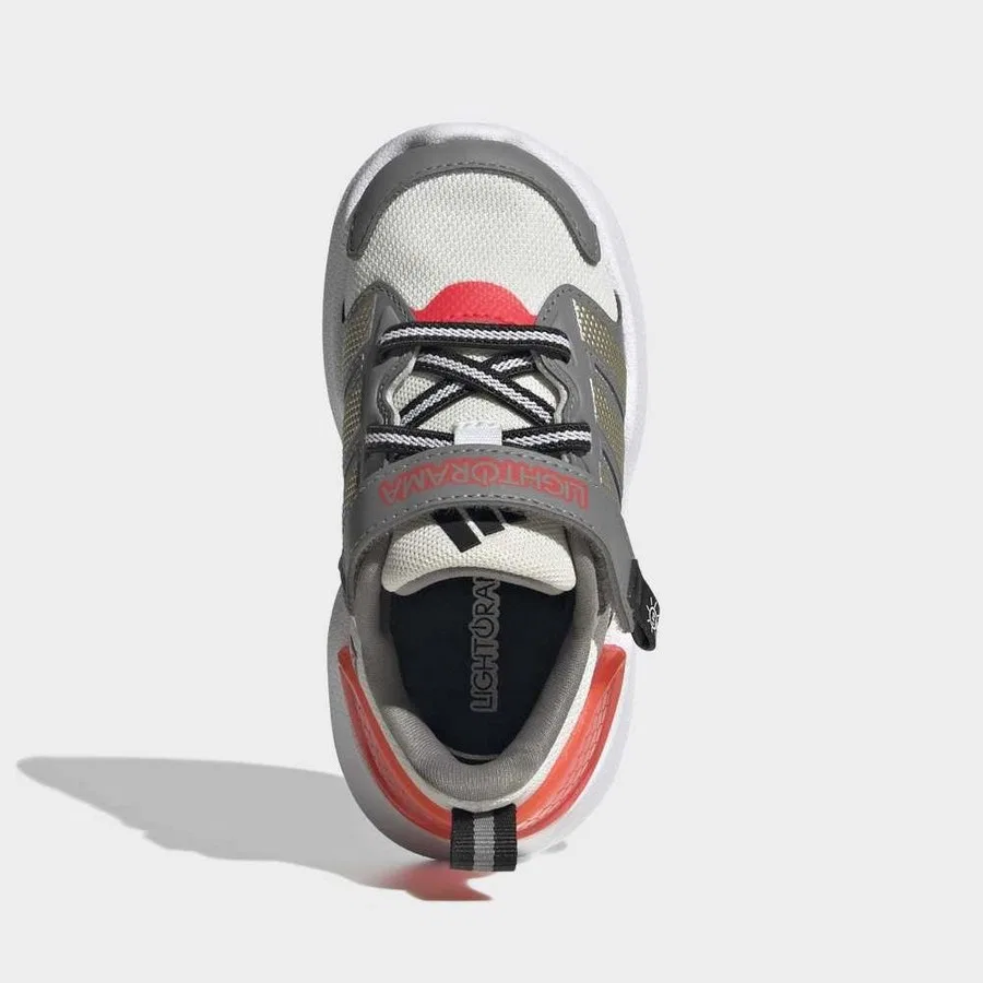Детские кроссовки с синтетической кожи Lightorama Rnr El I adidas, Серый — фото 2