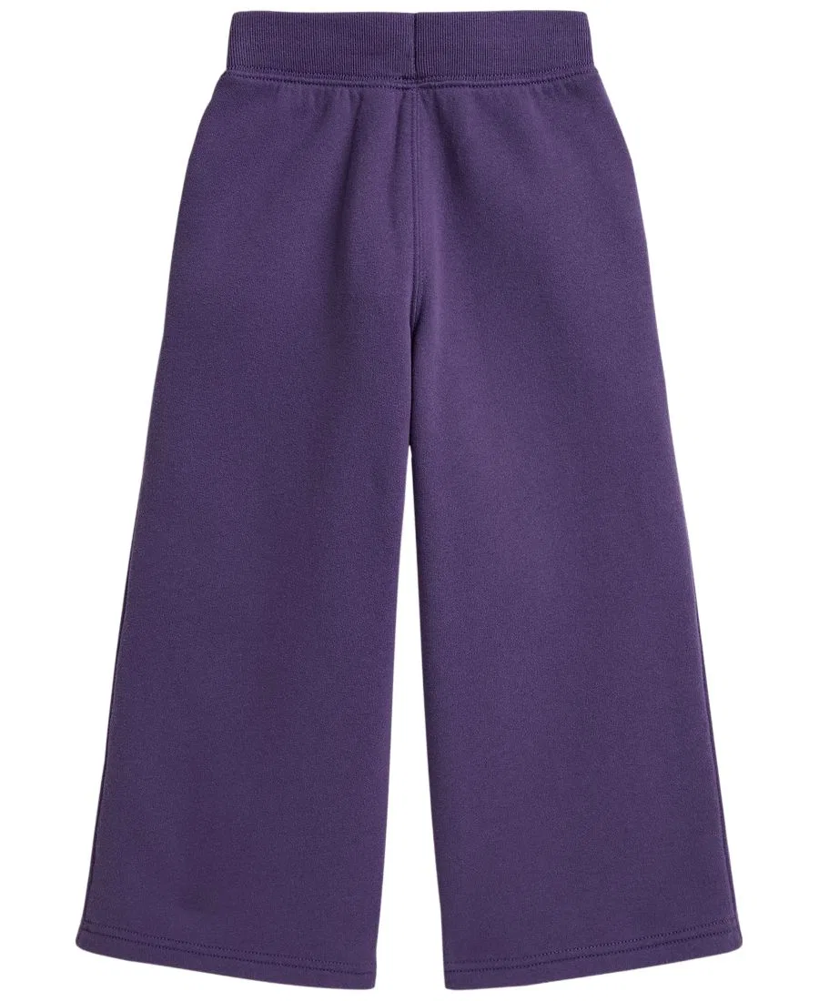 Спортивные брюки из футера с широкими штанинами, модель Fleece Wide-Leg Sweatpants Polo Ralph Lauren, Valley Purple — фото 2