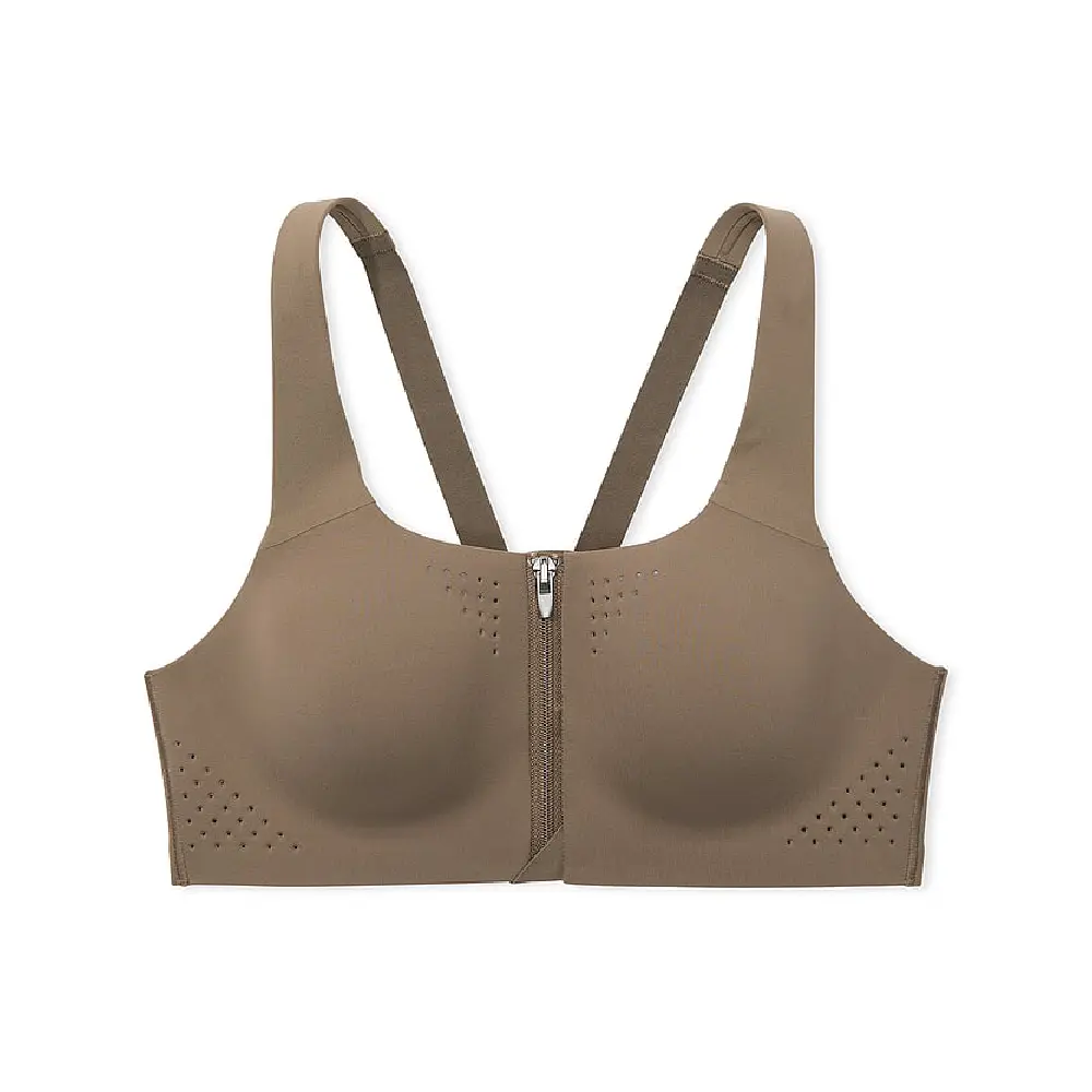 

Топ спортивный Victoria's Secret Featherweight Max Front-Close Sports, оливковый