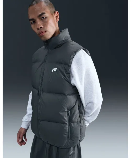Мужской утепленный жилет Nike Therma-FIT Club Puffer Vest, серый — фото 4