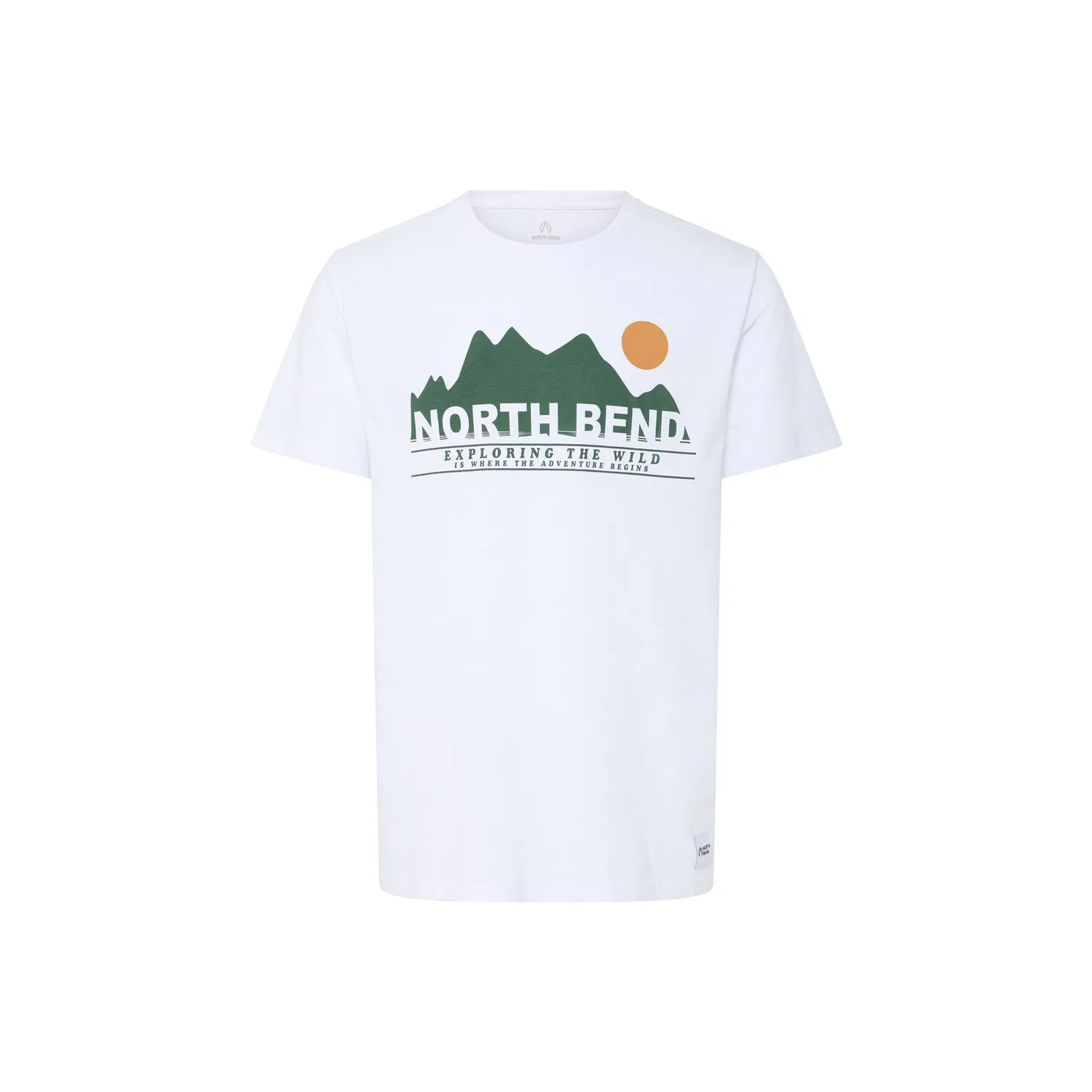 Детская хлопковая футболка с принтом North Bend, White