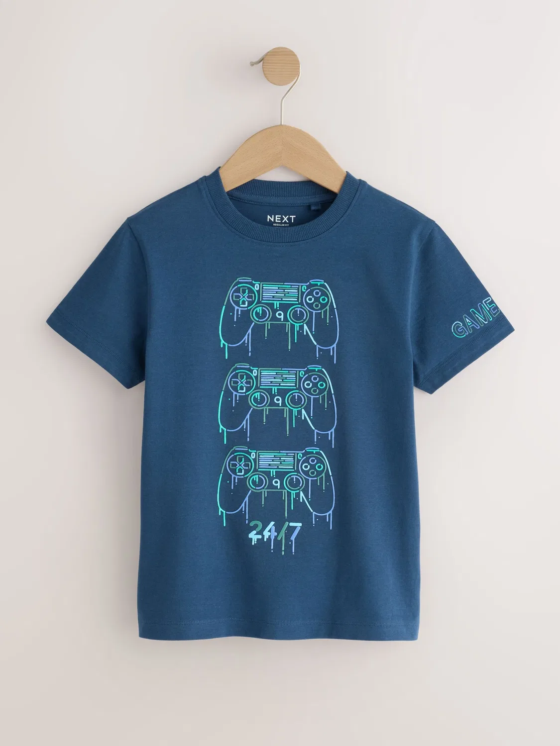 Футболки 3 шт., Regular Fit Next, синие/зеленые/фиолетовые — фото 2