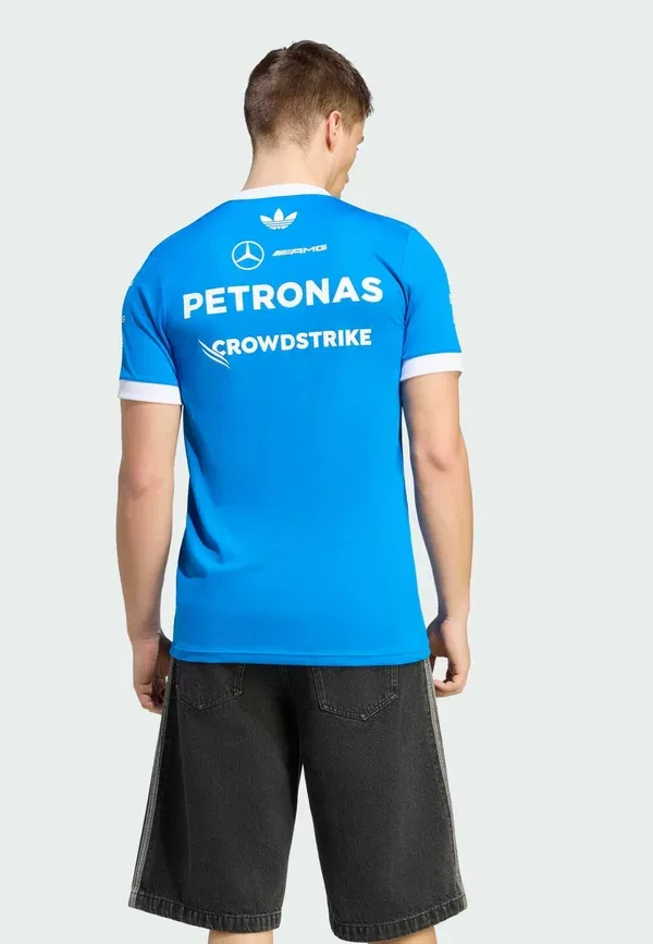 Футболка Adidas Performance, белый/синий — фото 2