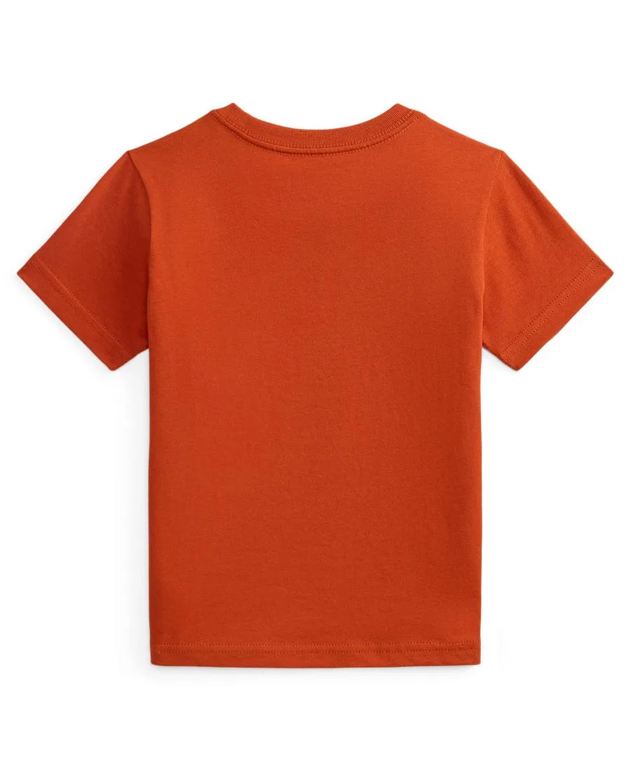 Детская футболка с принтом Polo Bear Polo Ralph Lauren, Varsity Orange — фото 2