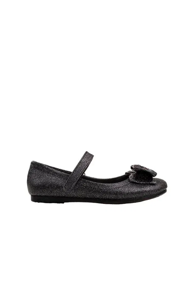 Детские балетки для девочек с блестками M2S, Black — фото 3
