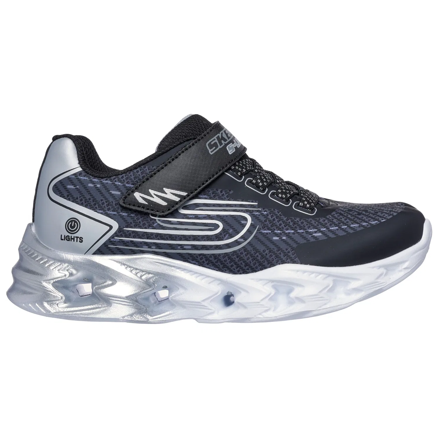Детские кроссовки с подсветкой Skechers, Black/Multi — фото 3